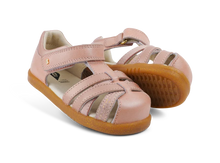 Zapatos barefoot I Walk Cross Jump para niña en color perla y oro rosa, estilo cómodo y ligero de BOBUX ESPAÑA Y PORTUGAL.