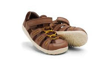 Sandalia Barefoot I Walk Summit Caramelo y Toffee para niño, calzado infantil BOBUX España y Portugal, vista lateral y superior