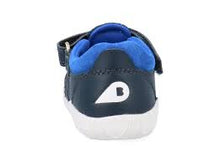 Sandalia barefoot I Walk Summit en navy y snorkel azul para niño de BOBUX ESPAÑA Y PORTUGAL, vista lateral con detalles de diseño