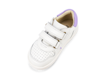 Calzado barefoot I Walk Riley unisex en blanco y lila de BOBUX ESPAÑA Y PORTUGAL, con suela flexible y diseño cómodo.