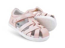 Sandalias barefoot I Walk Tropicana II con conchas y brillo para niña, marca Bobux España y Portugal, en color shimmer.