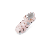 Sandalias barefoot I Walk Tropicana II Seashell Shimmer para niña, con detalles en shimmer y diseño cómodo en color claro.
