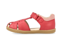 Sandalias barefoot I Walk BOBUX España y Portugal para niña en color rojo y rosa con suela flexible y diseño cómodo.