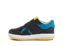 Zapatillas barefoot I Walk Baseline para niño en color Navy y azul, de BOBUX ESPAÑA Y PORTUGAL, vista lateral.