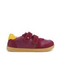 Calzado barefoot para niña BOBUX Kid+ Riley en color boysenberry y chartreuse, con diseño cómodo y flexible.