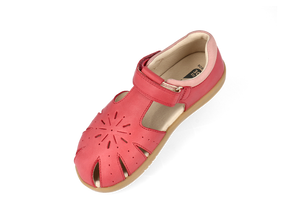 Sandalia Barefoot Kid+ Compass Mineral Rojo + Rosa para Niña