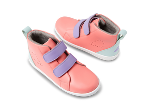 Bota Barefoot Kid+ Grass Court High Ocean Coral + Mauve Combo para Niña