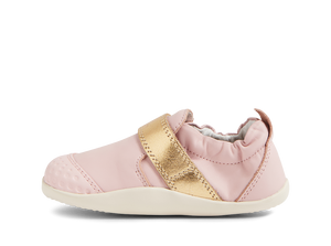 Calzado Respetuoso Xplorer Go Ballet Pink + Gold para los Primeros Pasos de tu Bebé