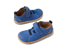 Calzado barefoot I-Walk Prime Olympian Blue de BOBUX para unisex, vista frontal del zapato en color azul con diseño minimalista