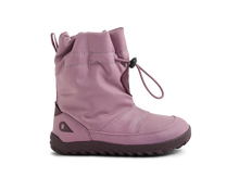 Calzado deportivo barefoot I-Walk Paden Lilas para niño de BOBUX, calzado cómodo y flexible para niños pequeños.