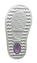Sandalias Boatilus BIOTY en color lila y blanco, con diseño cómodo y estilo moderno para mujer.