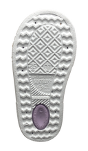 Sandalias Boatilus BIOTY en color lila y blanco, con diseño cómodo y estilo moderno para mujer.