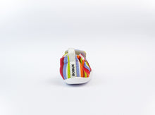 Calzado respetuoso Xplorer Scamp para bebés en color guayaba con rayas, ideal para los primeros pasos de tu bebé, de BOBUX.