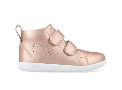 Bota Barefoot Kid+ Grass Court High Oro Rosa para Niña