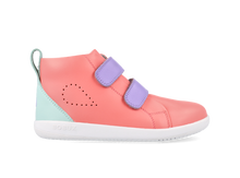 Bota Barefoot Kid+ Grass Court High Ocean Coral + Mauve Combo para Niña