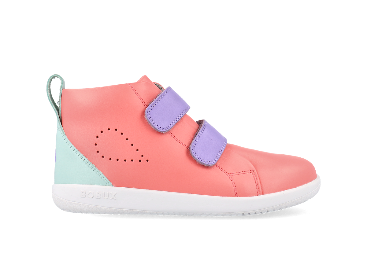 Bota Barefoot Kid+ Grass Court High Ocean Coral + Mauve Combo para Niña