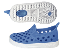 Sandalias Boatilus EASY VEG en color jeans y blanco, con diseño cómodo y estilo casual para mujer.