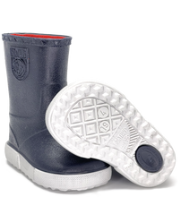 Botas náuticas Boatilus en color navy y blanco, con diseño náutico y detalles resistentes, ideales para actividades marinas.