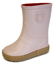 Botas náuticas Boatilus en rosa viejo y beige, con diseño resistente y estilo náutico para mujer.