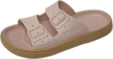 Sandalias Boatilus ROCKSY en color beige con suela de goma y diseño cómodo, vistas desde el lateral.