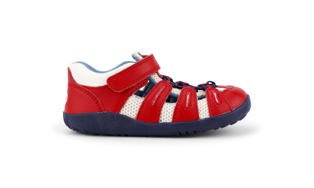Sandalia Barefoot I Walk Summit Roja + Azul Marino para Niño